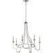 Artemis 6 Light 30 inch Polished Nickel Chandelier Ceiling Light
